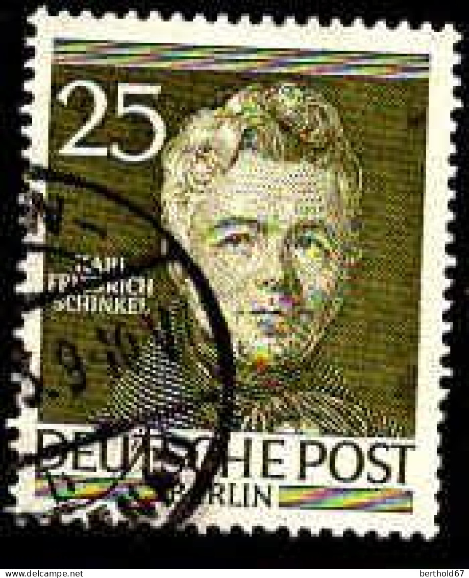 Berlin Poste Obl Yv: 84 Mi:98 Karl Friedrich Schinkel Architecte (TB Cachet Rond) - Used Stamps