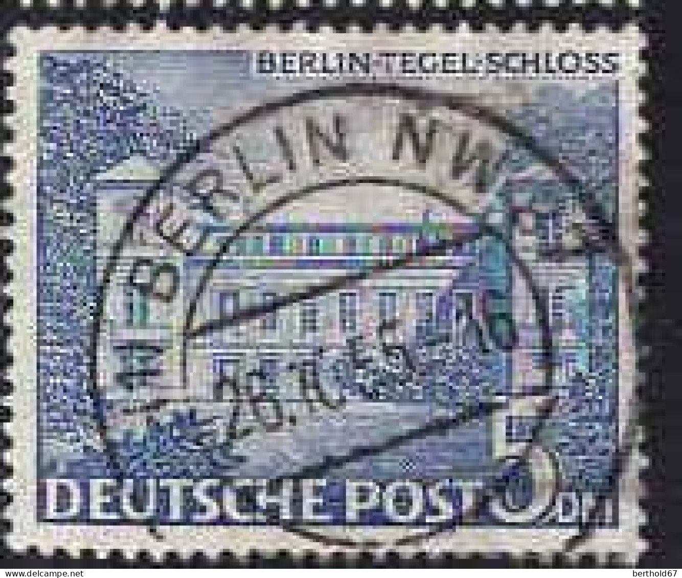 Berlin Poste Obl Yv: 46 Mi:60 Berlin-Tegel-Schloß (TB Cachet à Date) 28-7-55 - Gebruikt