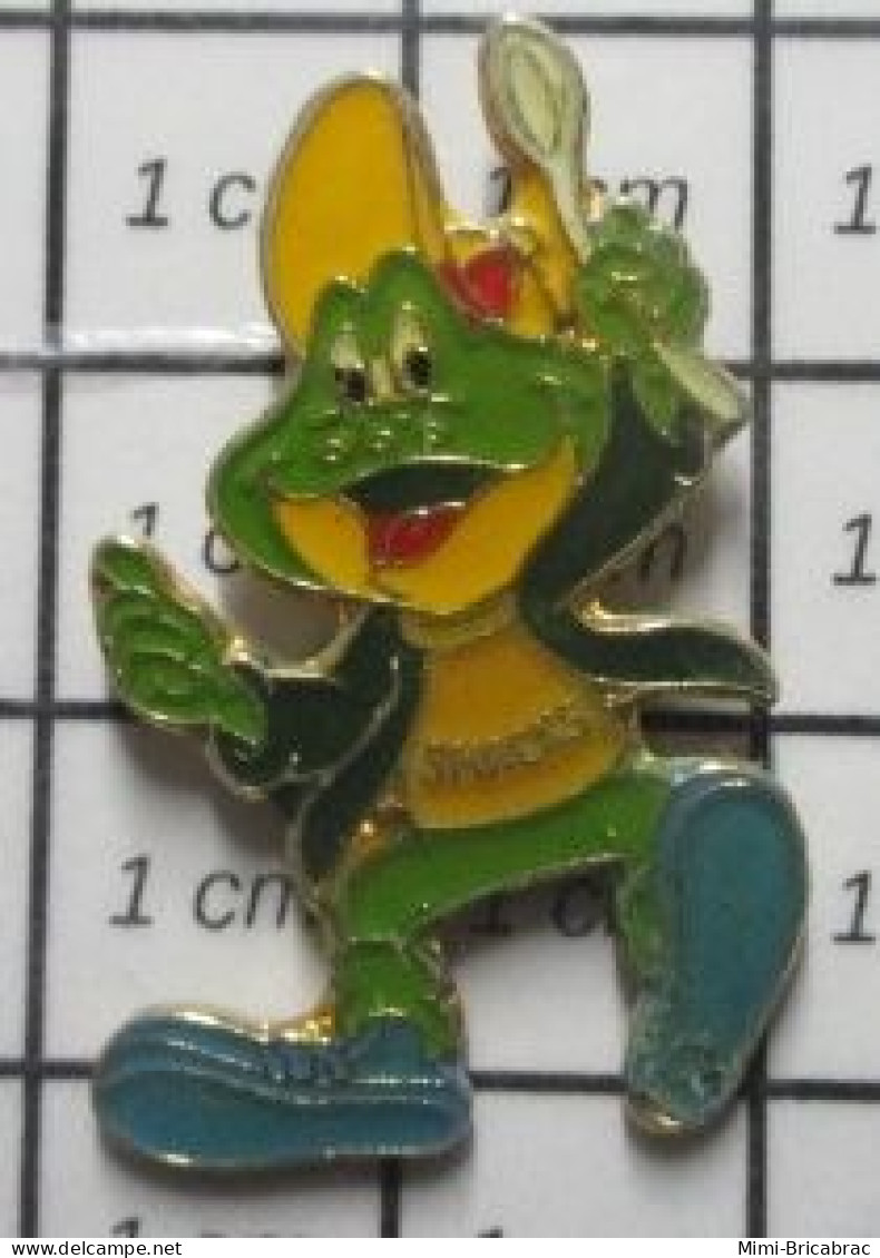 912B Pin's Pins / Beau Et Rare / ALIMENTATION / CEREALES KELLOGG'S GRENOUILLE VERTE SMACKS - Markennamen