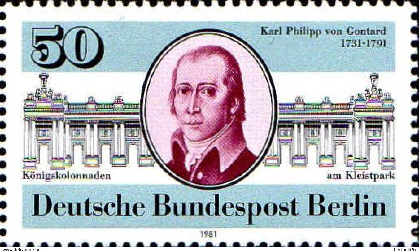 Berlin Poste N** Yv:600 Mi:639 Karl Philipp Von Gontard Architecte (Thème) - Autres & Non Classés