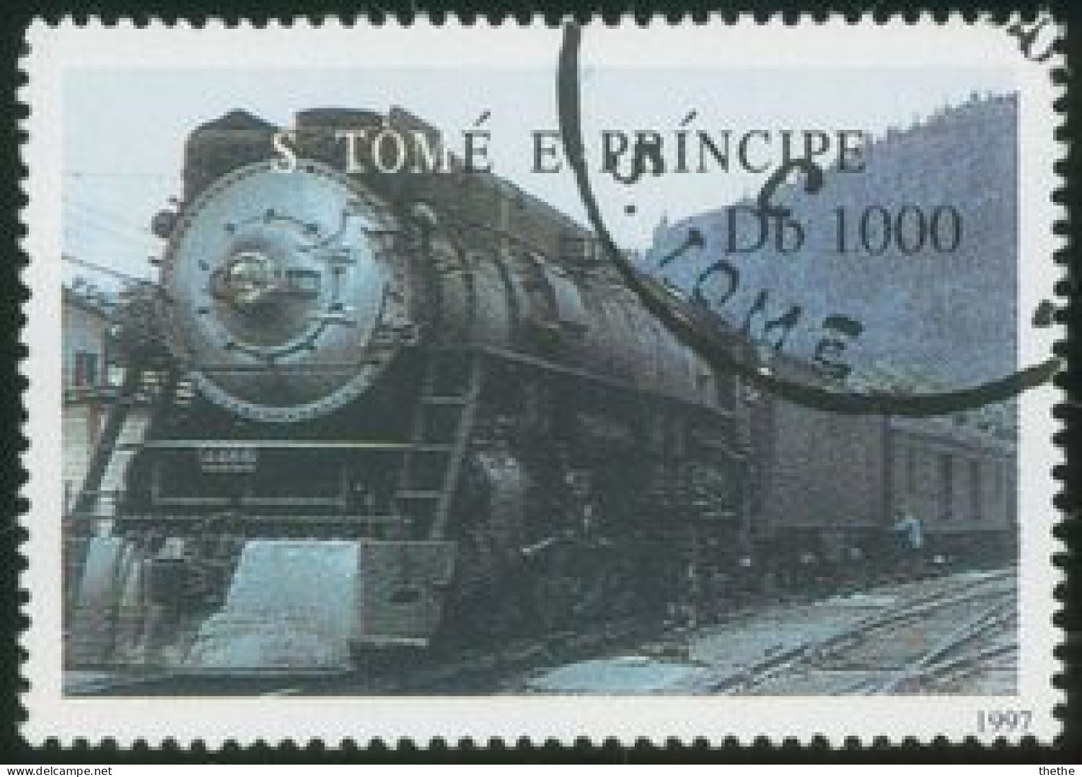 Sao Tomé-et-Principe -  150e Anniversaire Des Chemins De Fer Suisses - Treinen