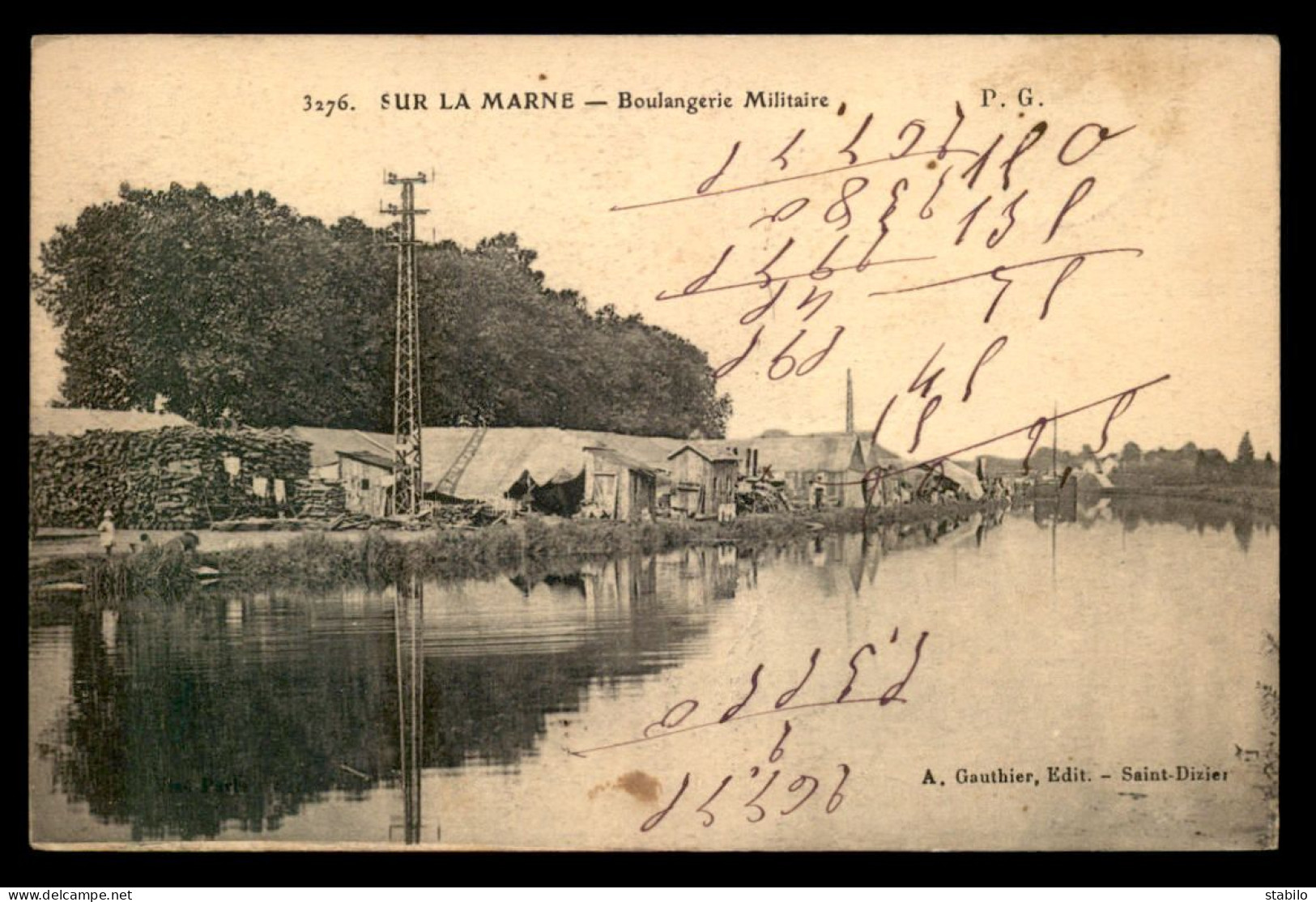 52 - SAINT-DIZIER - GUERRE 14/18 - BOULANGERIE MILITAIRE AU BORD DE LA MARNE - Saint Dizier