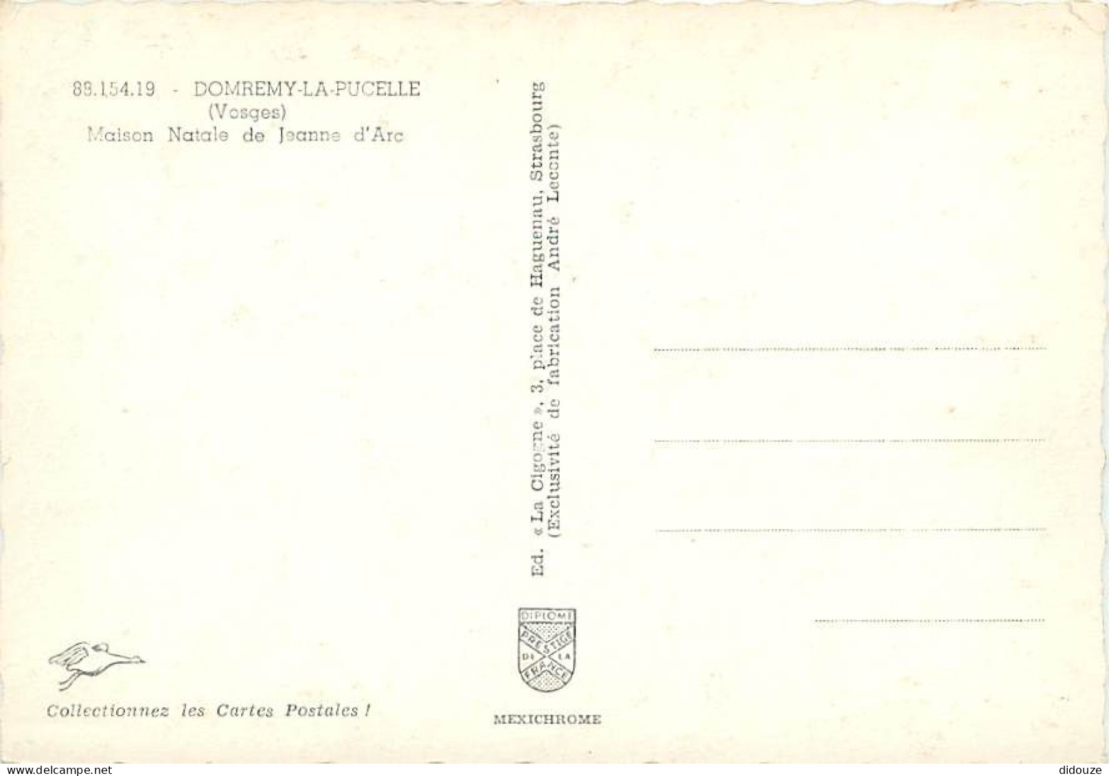 88 - Domremy La Pucelle - Maison Natale De Jeanne D'Arc - Carte Neuve - CPM - Voir Scans Recto-Verso - Domremy La Pucelle