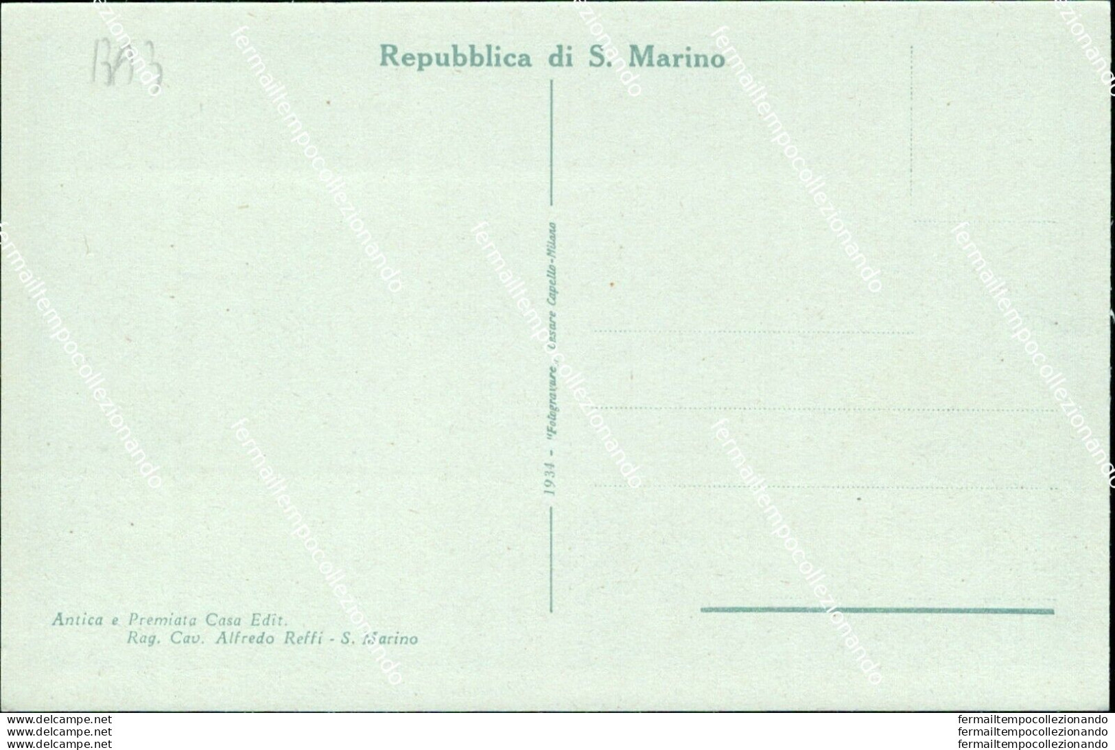 Ba3 Cartolina Repubblica Di San Marino Panorama  Della Citta' E Borgo Maggiore - Saint-Marin