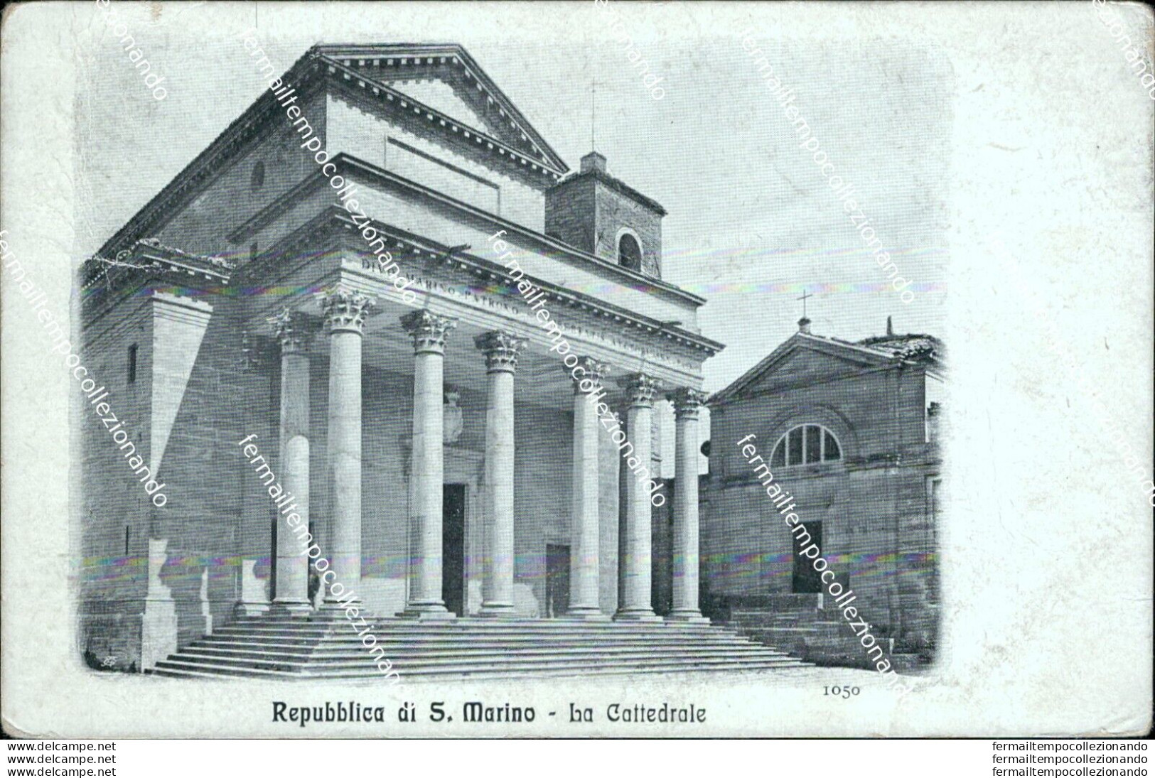 Ai585 Cartolina  Repubblica Di S.marino La Cattedrale 1916 - Saint-Marin