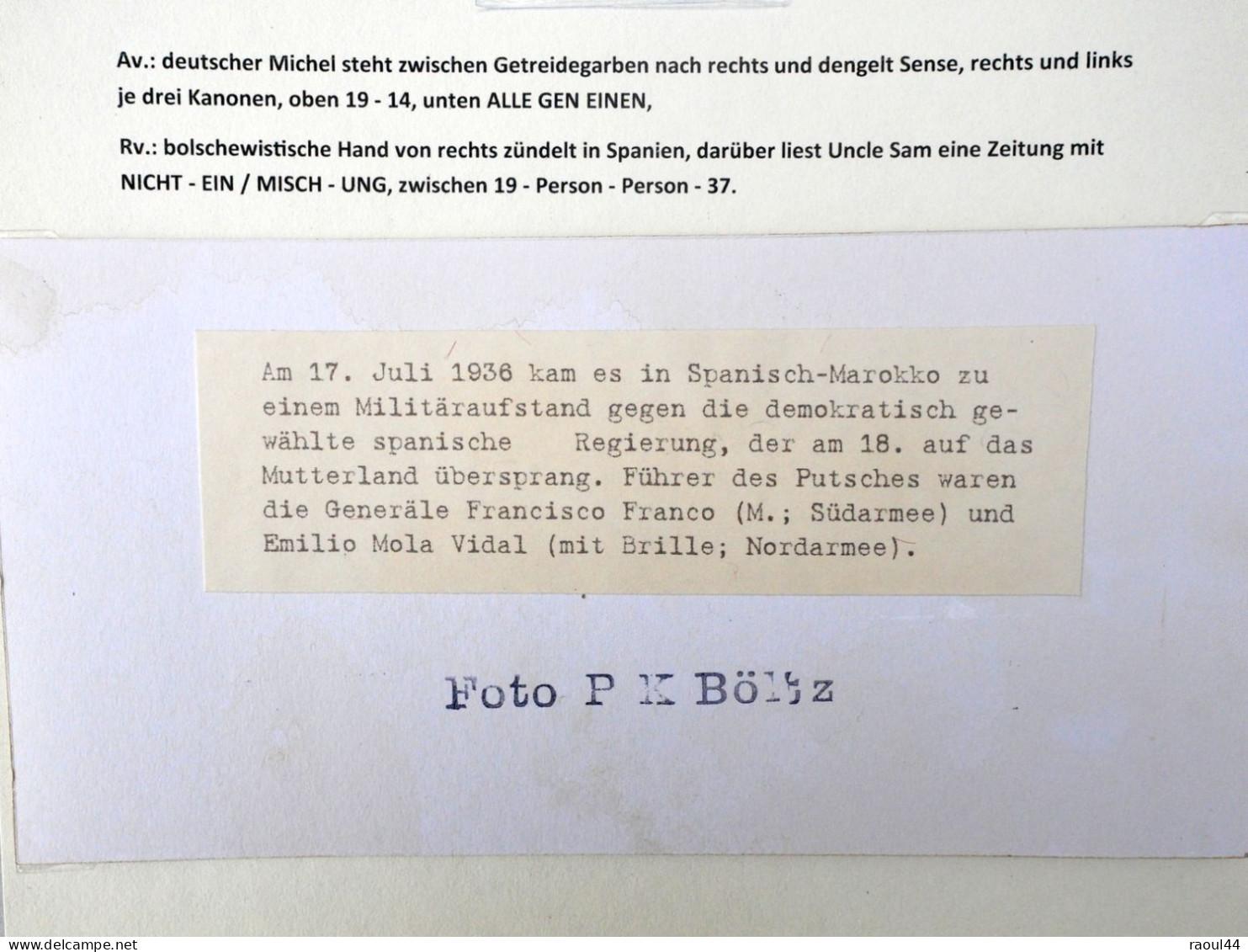 Médaille 1937 Non-ingérence Dans La Guerre Civile Espagnole + Photos - 1939-45