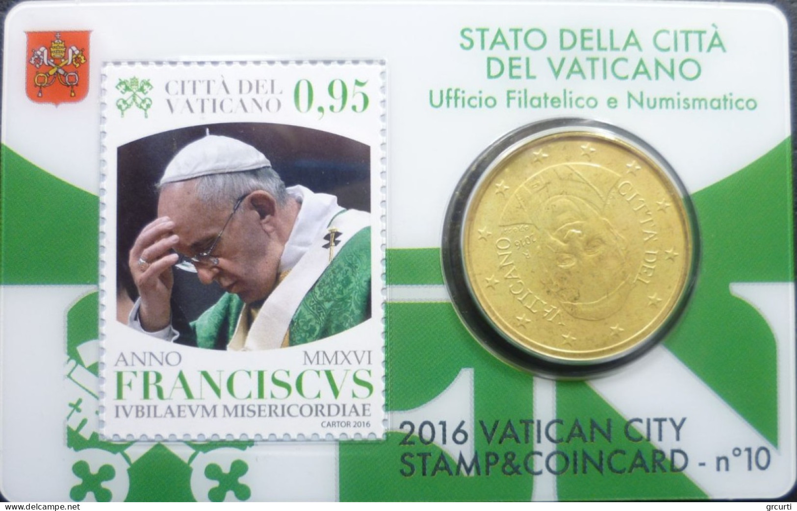 Vaticano - 50 Centesimi 2016 - Giubileo Della Misericordia - Stamp & Coincard N. 10÷13 - KM# 460 - Vaticano