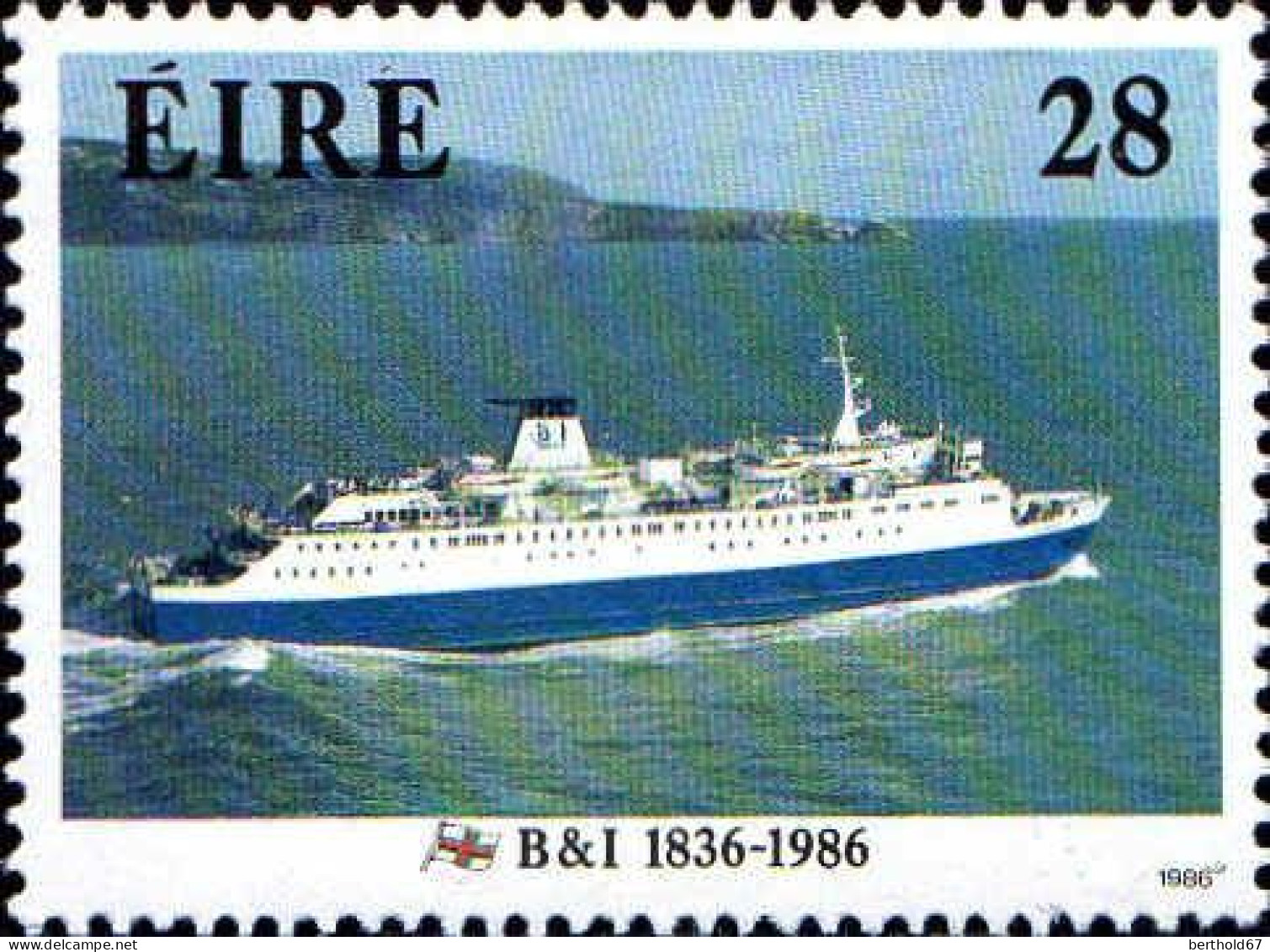 Irlande Poste N** Yv: 602/603 150.Anniversaire De La Compagnie Maritime B&I - Bateaux