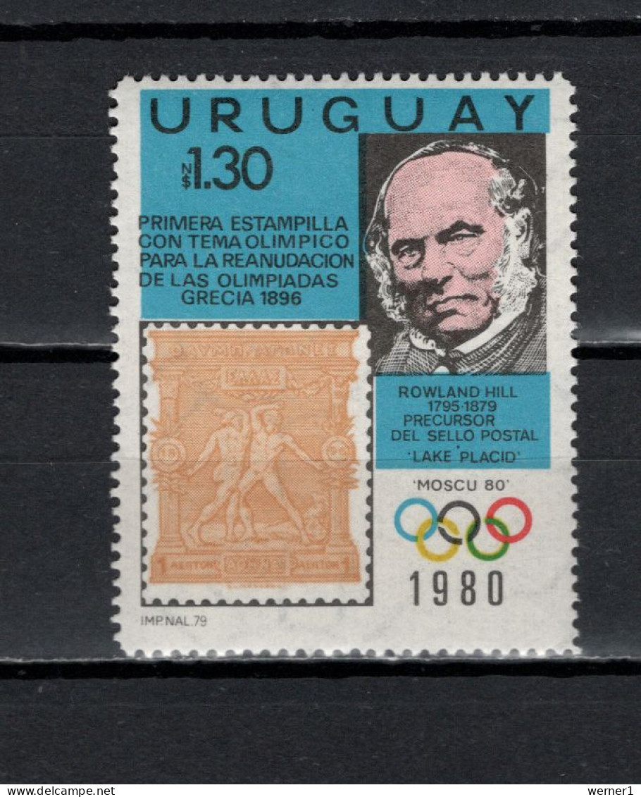 Uruguay 1979 Olympic Games Moscow, Rowland Hill Stamp MNH - Ete 1980: Moscou