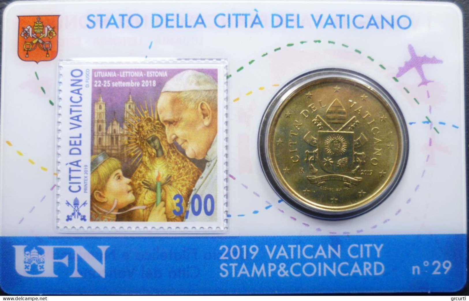 Vaticano - 50 Centesimi 2019 - Stamp & Coincard N. 26÷29 - UC# 6 - Vaticano