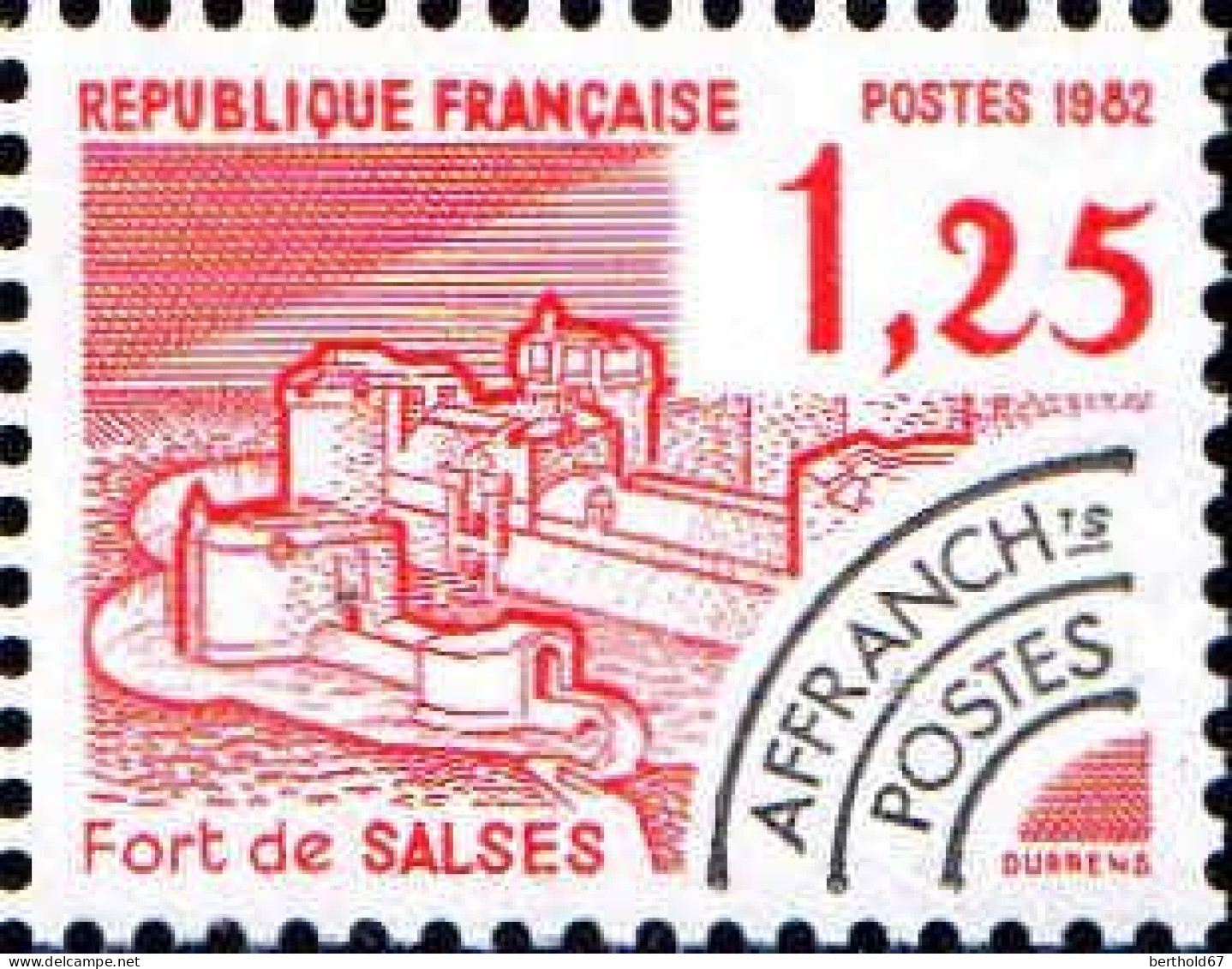 France Préo Yv:175 Mi:2315 Fort De Salses (s.gomme) - 1964-1988