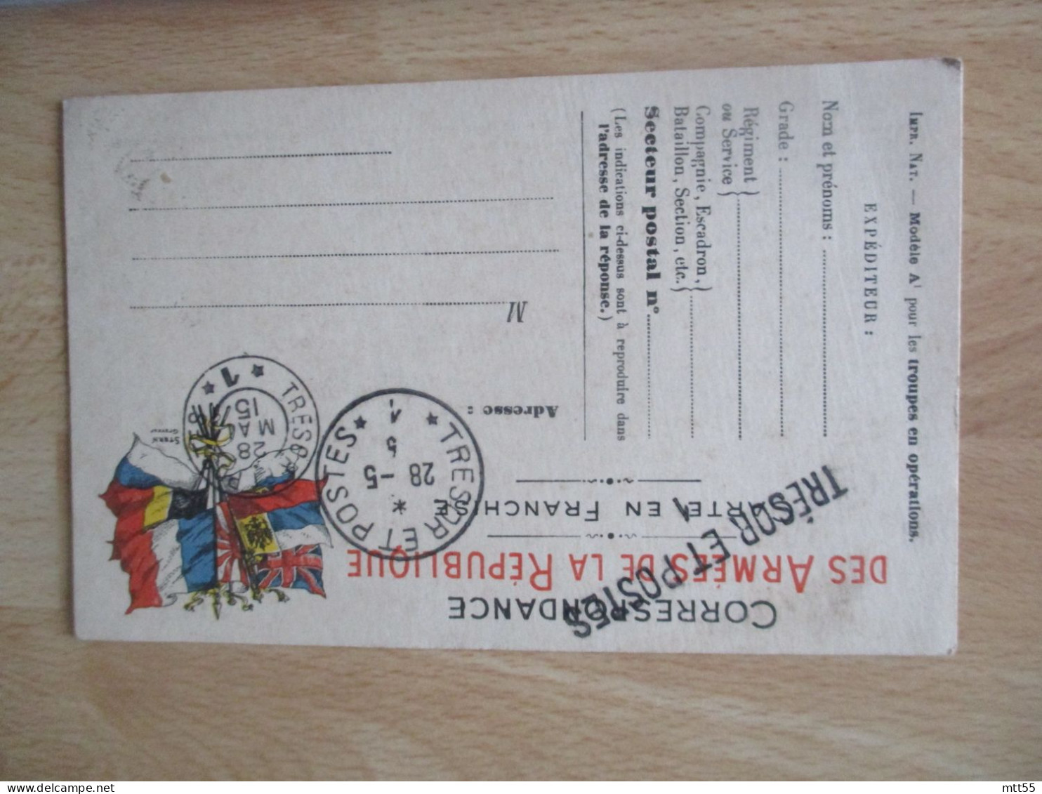 LOT DE 3 TRESOR ET POSTES 1 GRIFFE LINEAIRE  CACHET 2 TYPES  FRANCHISE POSTALE GUERRE 14.18 - WW I