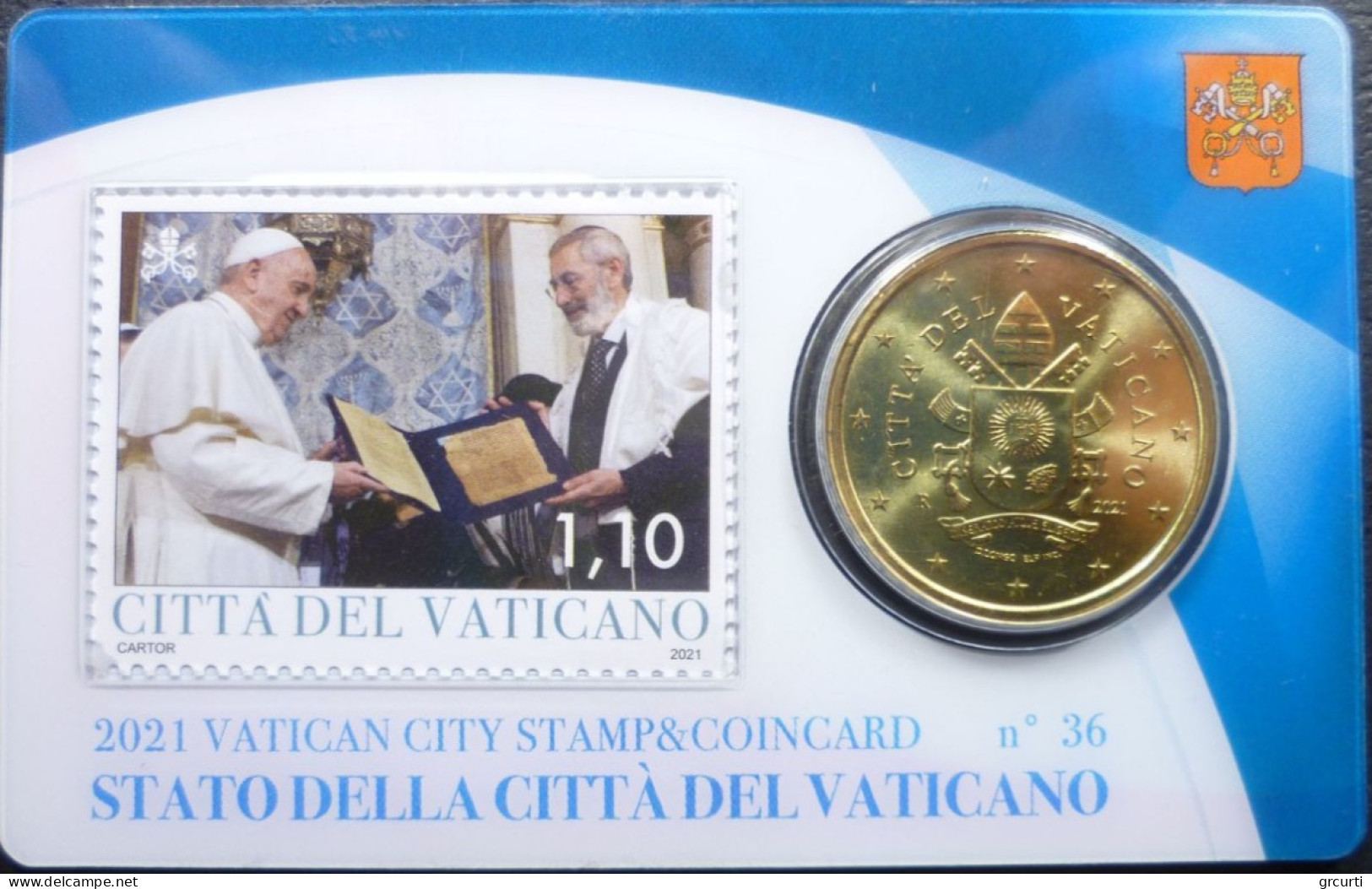 Vaticano - 50 Centesimi 2021 - Stamp & Coincard N. 36÷39 - UC# 6 - Vaticaanstad