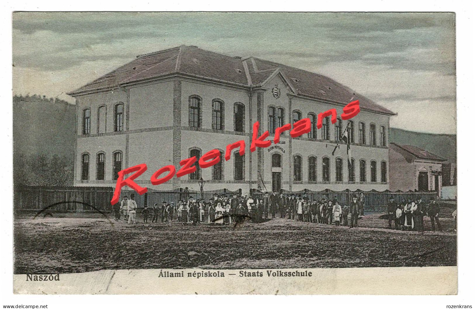 Rare Old Postcard CPA Naszod Năsăud Allami Nepiskola Staats Volksschule Romania Roumanie Transylvanie Transylvania - Roemenië