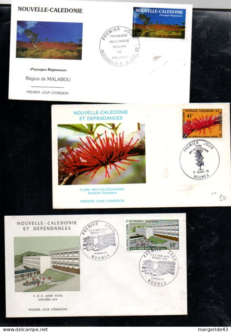 NOUVELLE CALEDONIE LOT DE 45 FDC