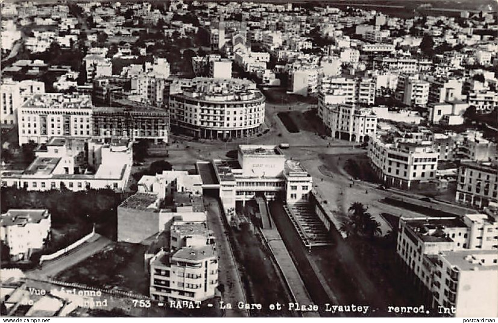 Maroc - RABAT - La Gare Et Place Lyautey - Ed. M.G. Durand 753 - Rabat