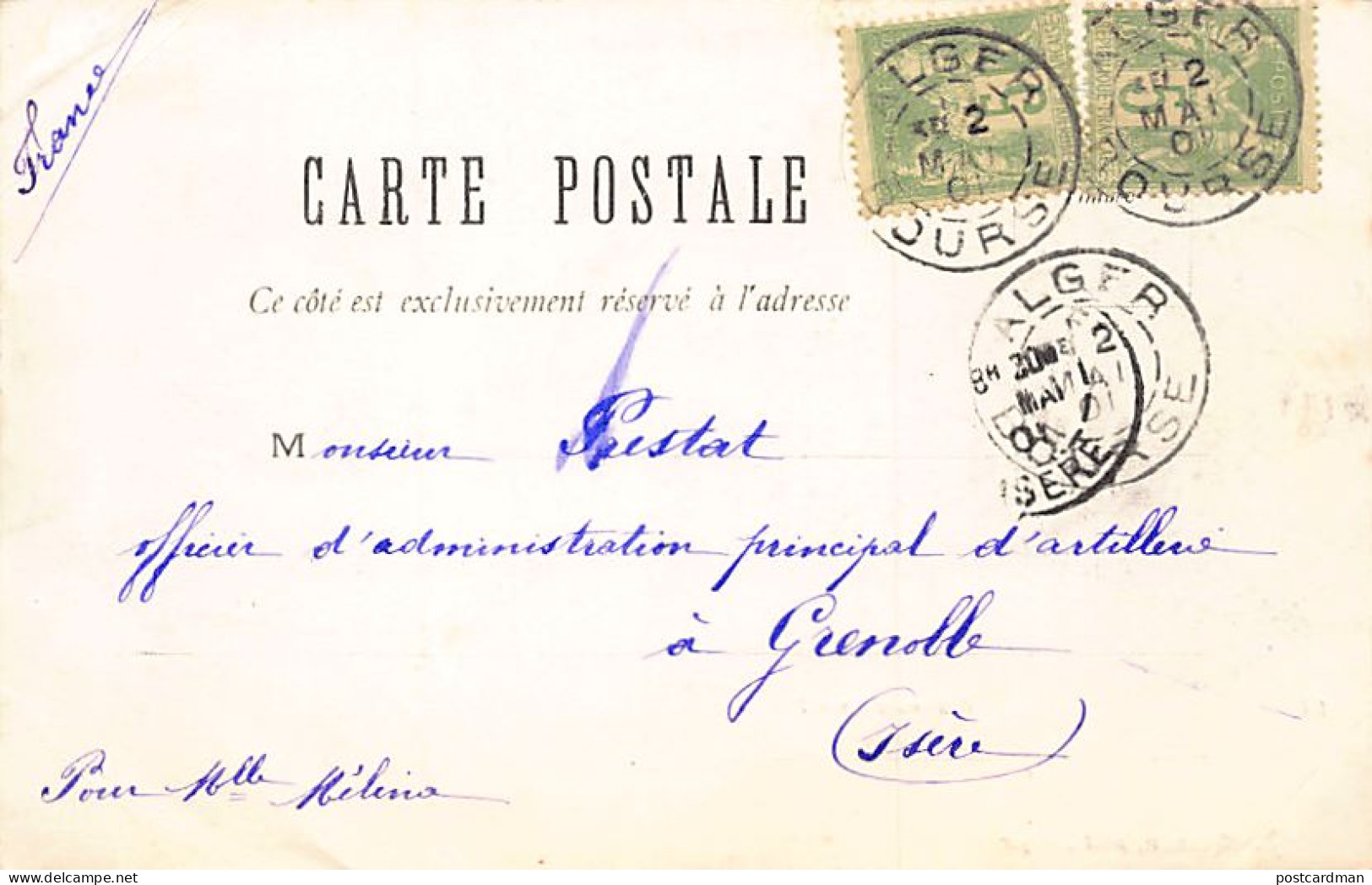 Algérie - CARTE PRÉCURSEUR Année 1901 - Alger - Boulevard Carnot - Ed. J. Geiser 131 - Algerien