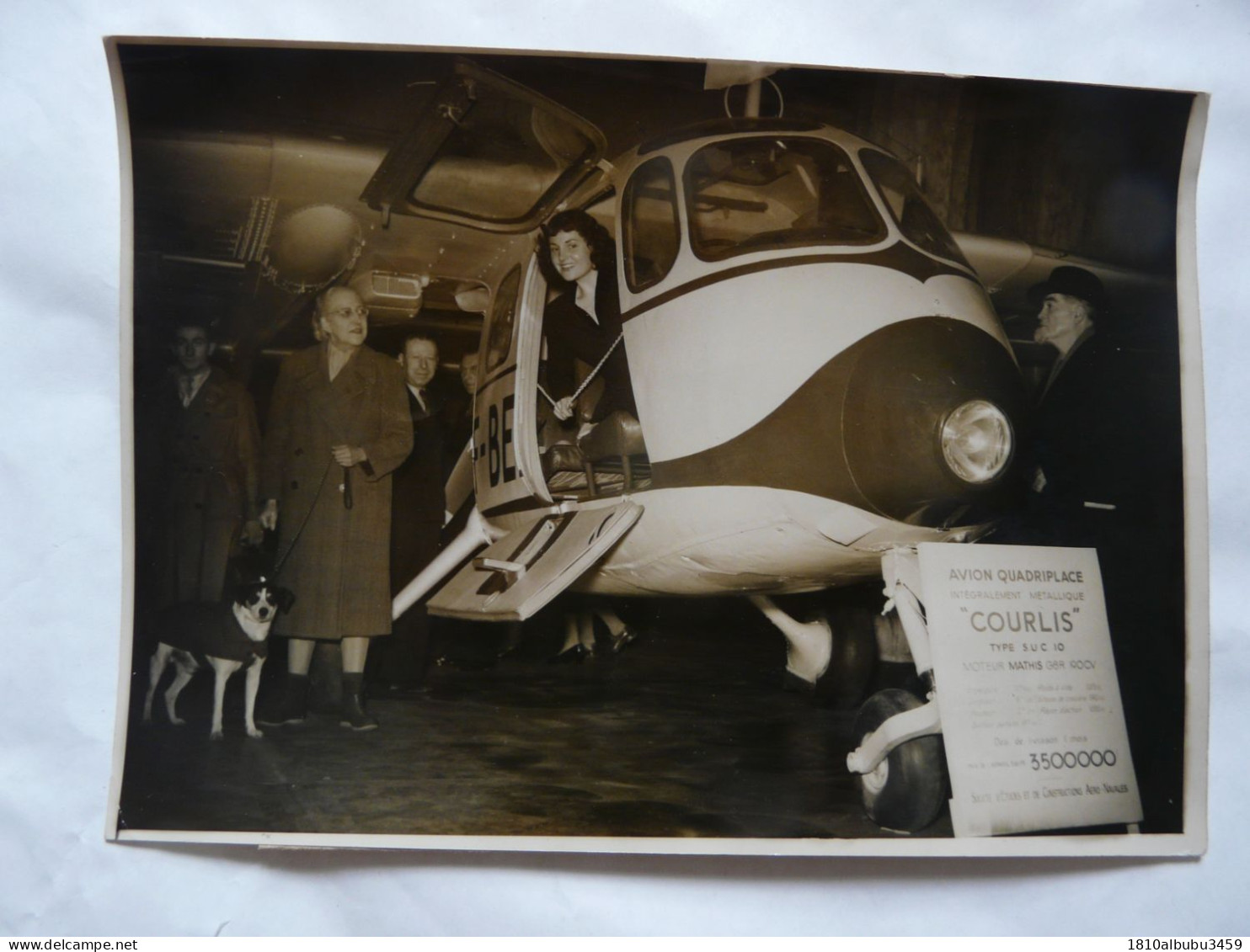 PHOTO ANCIENNE (13 X 18 Cm) : Scène Animée - AVION QUADRIPLACE " COURLIS" - NEW YORK TIMES PHOTOS - 1949 - Aviazione