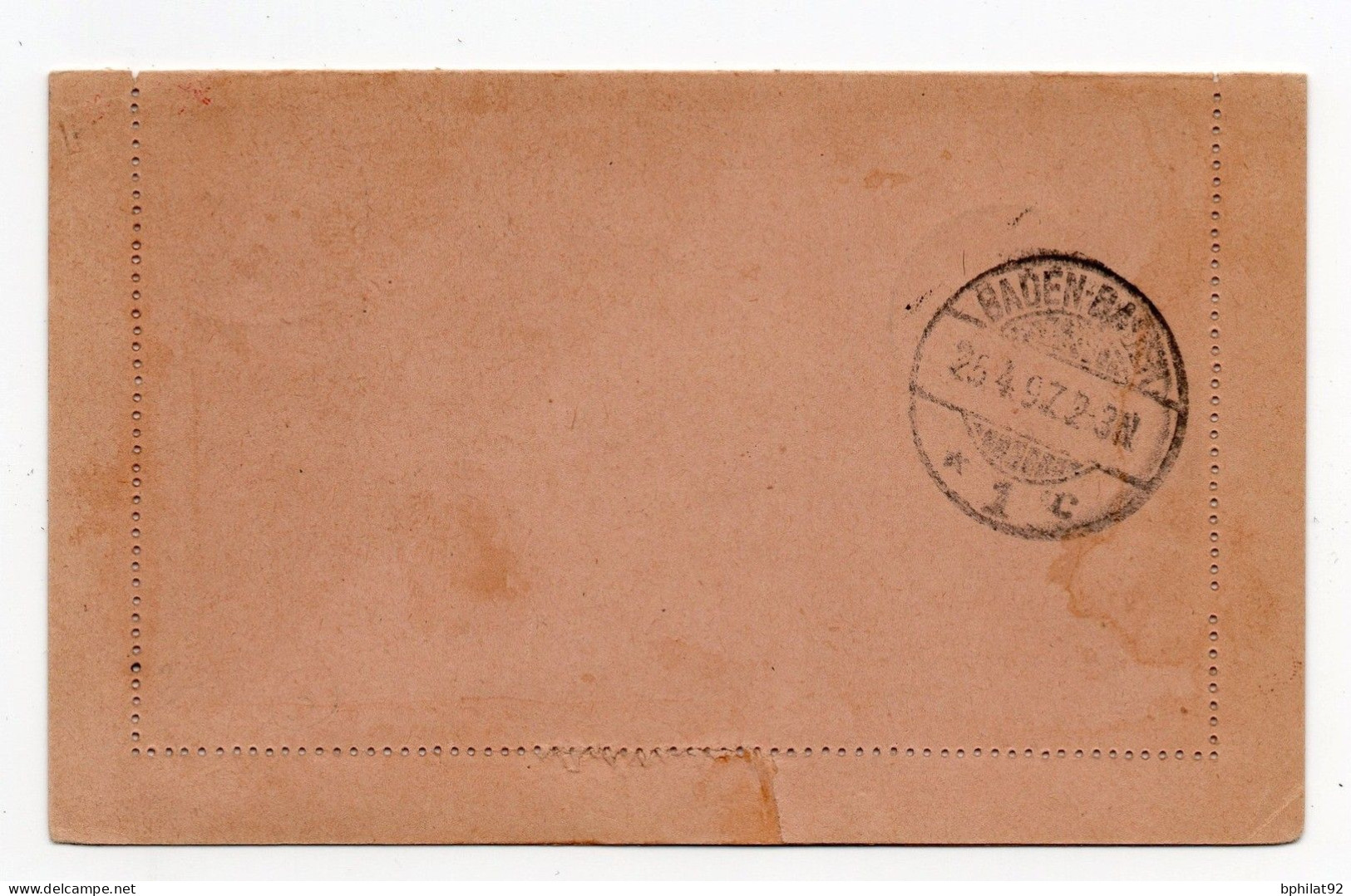 !!! ENTIER POSTAL DE ZANZIBAR POUR L'ALLEMAGNE DU 31/3/1897 - Lettres & Documents