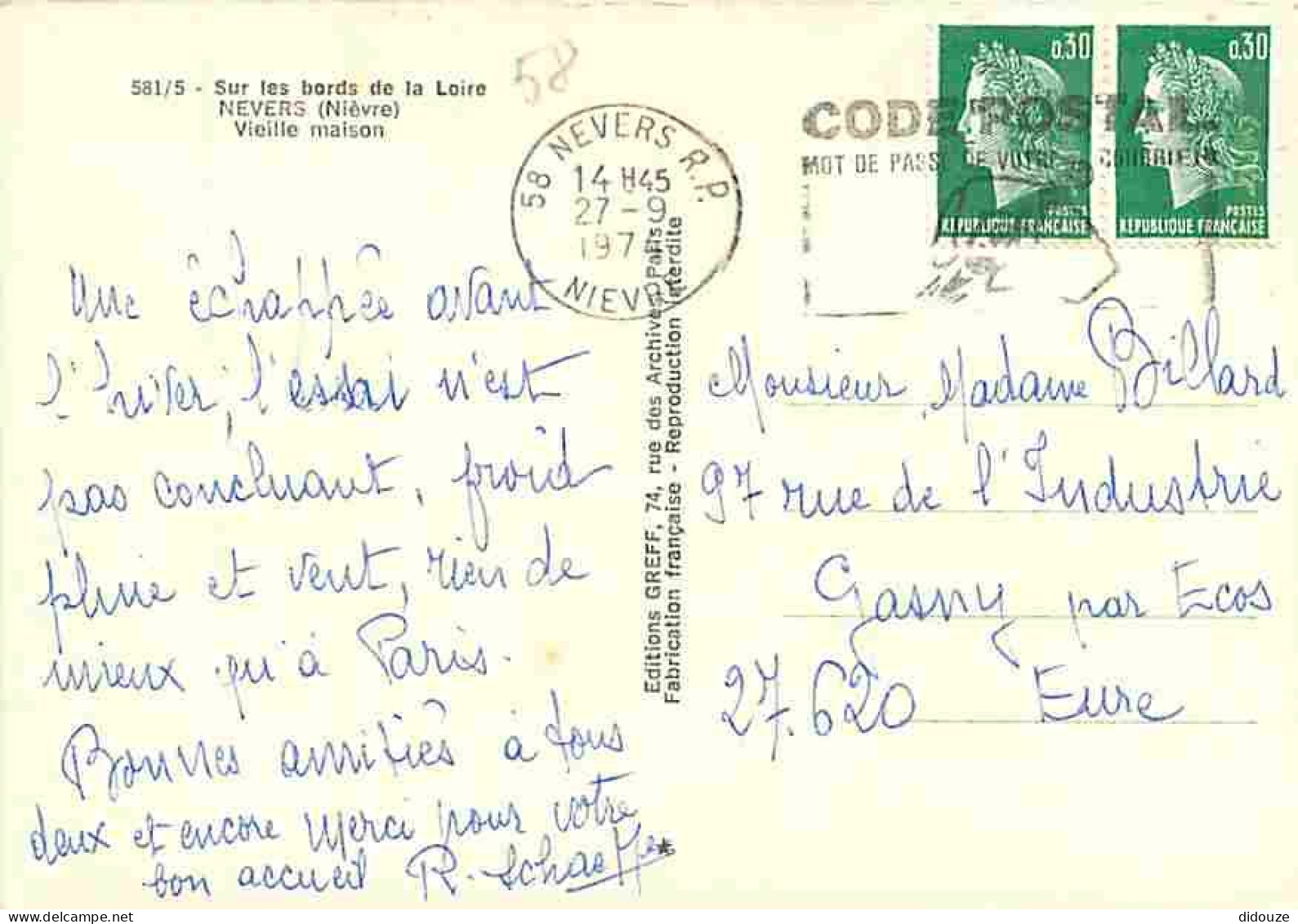 58 - Nevers - Vieille Maison - CPM - Voir Scans Recto-Verso - Nevers