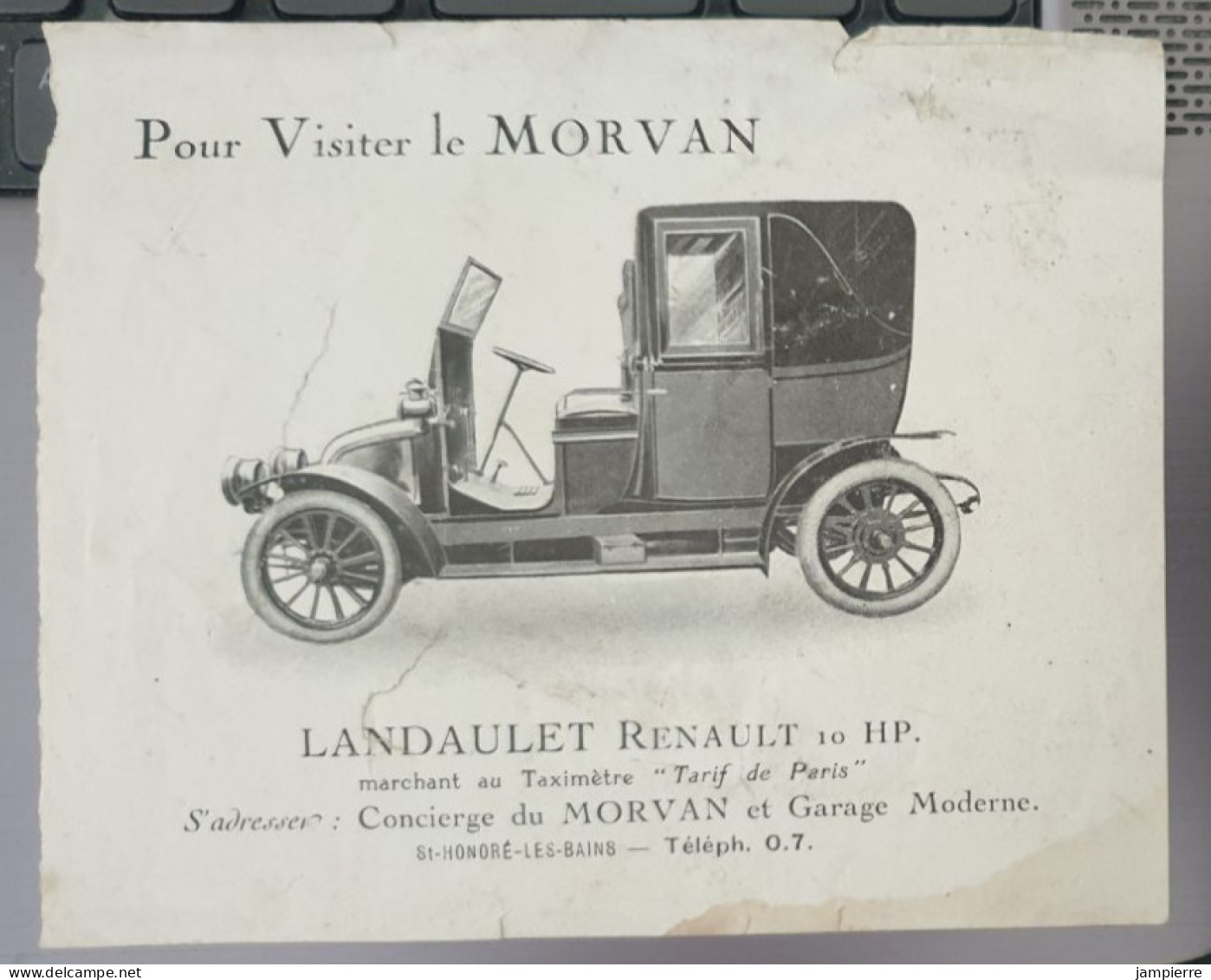 Saint-Honoré-les-Bains - Garage Moderne - Pour Visiter Le Morvan (publicité Recto/verso) Delahaye, Renault - Saint-Honoré-les-Bains