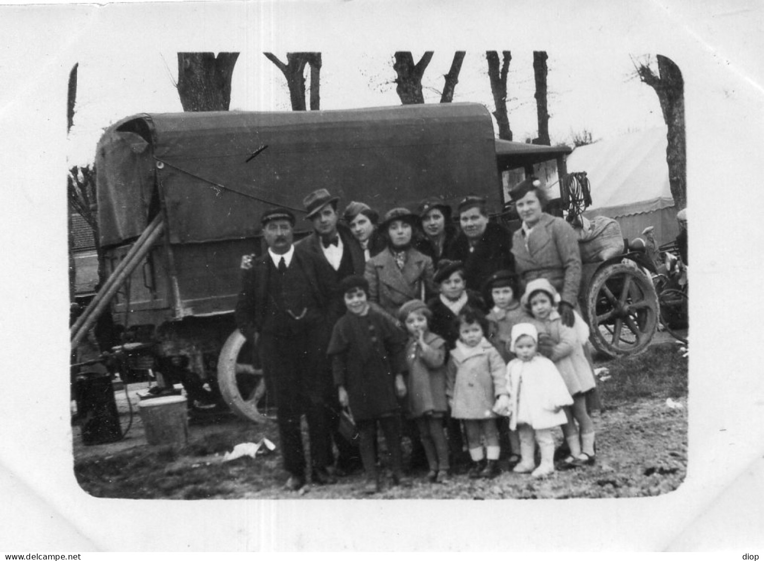 Photo Vintage Paris Snap Shop-famille Family Camion Truck - Treni