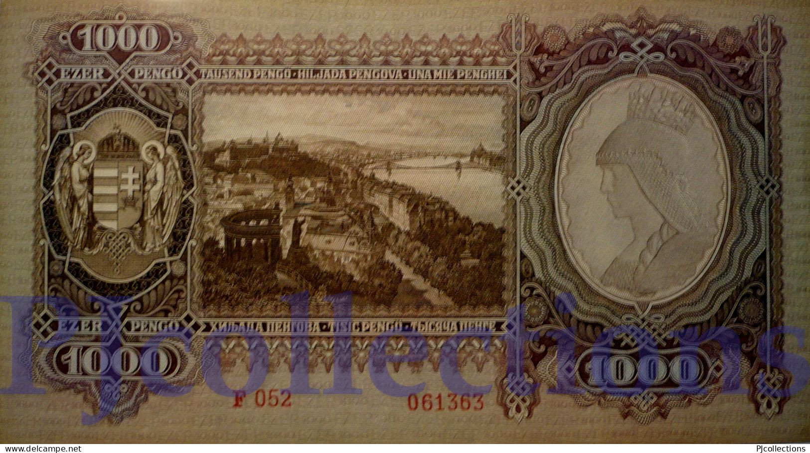 HUNGARY 1000 PENGO 1943 PICK 116 AU/UNC - Hungary