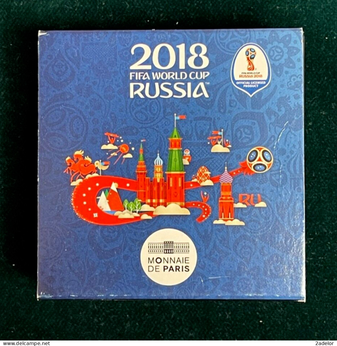 Beau Coffret 2018 Fifa World Cup Russia, 10 Euros Argent BE. Monnaie De Paris - France