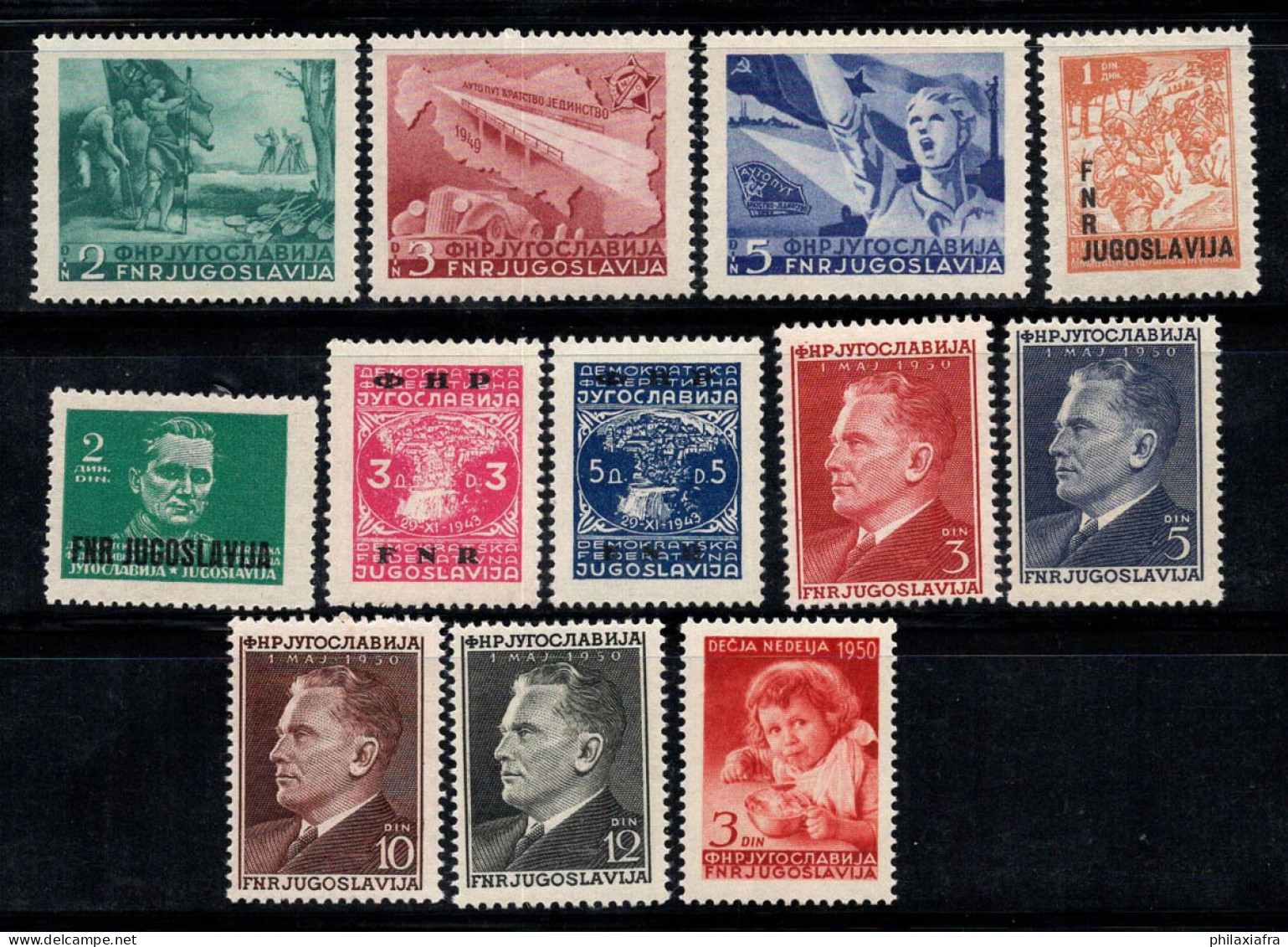 Yougoslavie 1950 Mi. 598-609 Neuf ** 100% Rue, Tito, Enfants - Unused Stamps