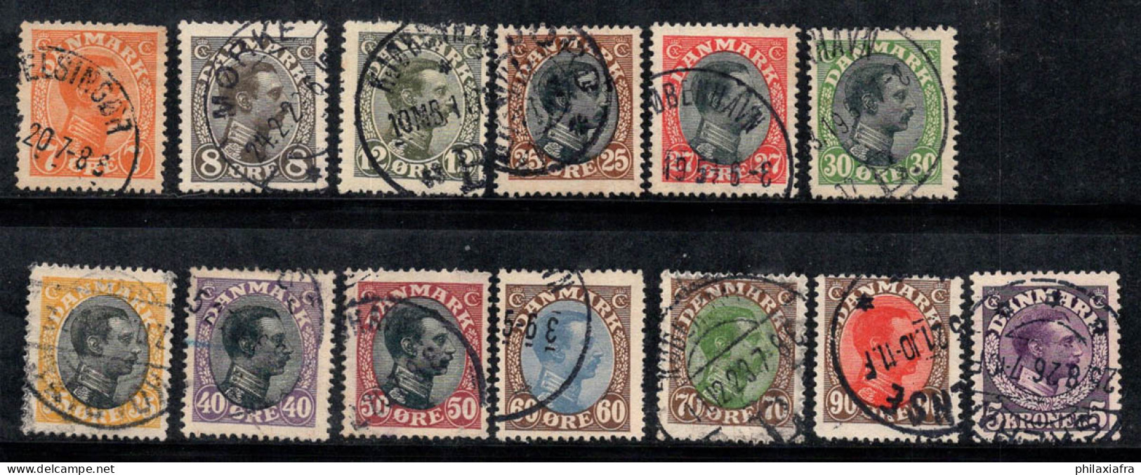 Danemark 1918 Mi. 97-109 Oblitéré 80% Roi Christian X - Used Stamps