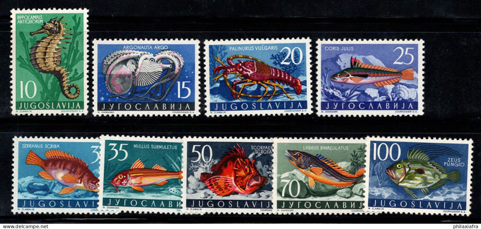 Yougoslavie 1956 Mi. 795-803 Neuf ** 100% Poissons, Faune Marine - Neufs