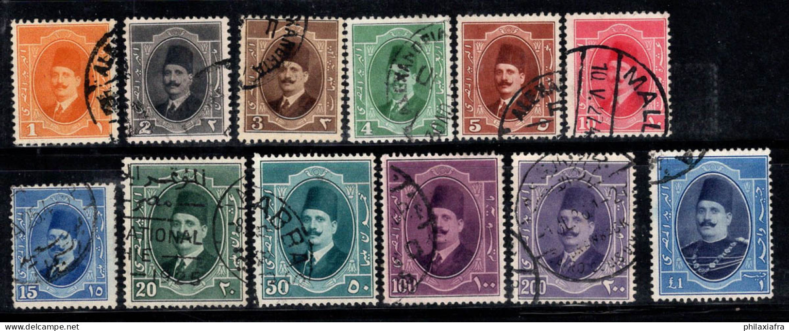 Égypte 1923 Mi. 82-93 Oblitéré 100% Roi Fouad I - Used Stamps