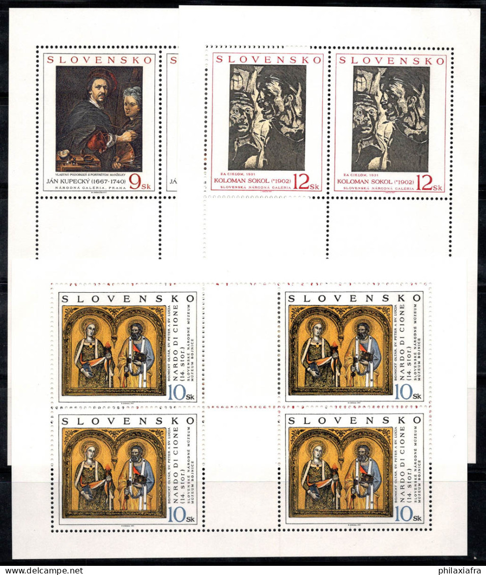 Slovaquie 1997 Mi. 292-94 Mini Feuille 100% Neuf ** Oeuvre - Blocks & Sheetlets