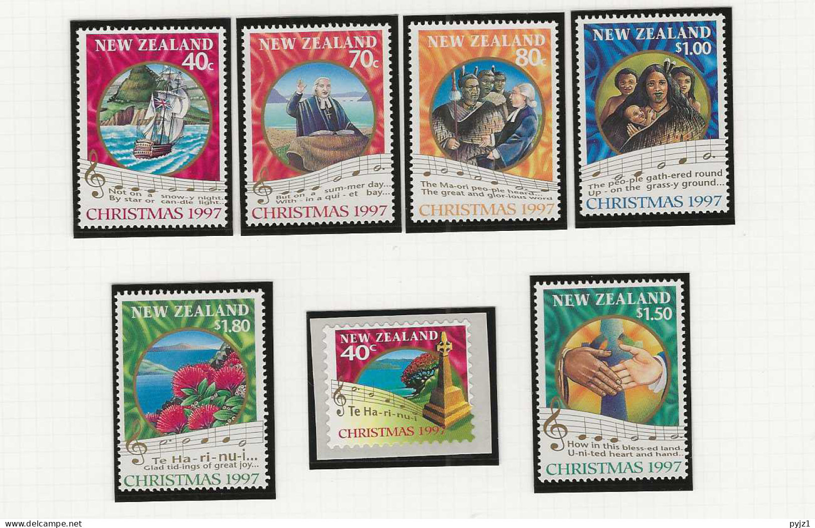 1997 MNH New Zealand Mi 1621-27 Postfris** - Neufs