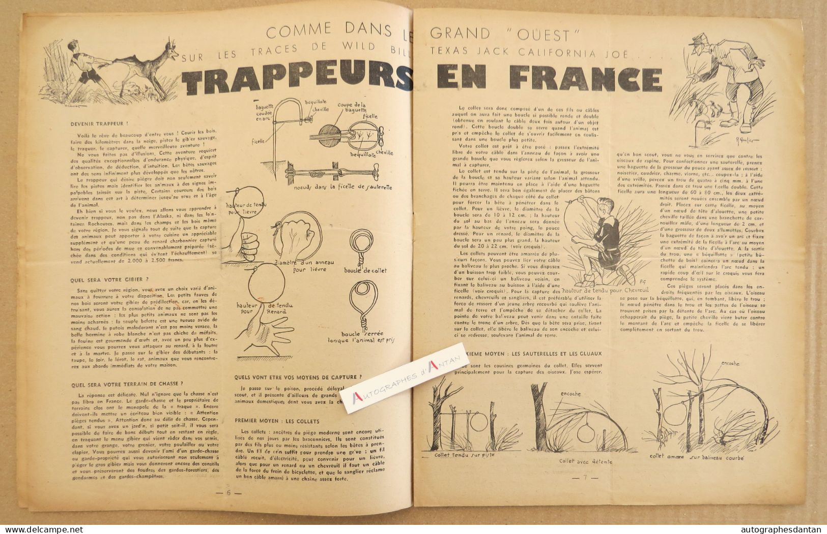 ● SCOUT 1946 - N°205 - Parcours Hebert - Trappeurs En France - Cf Mes 7 Photos - Scoutisme - Couv. P Joubert - Otros & Sin Clasificación