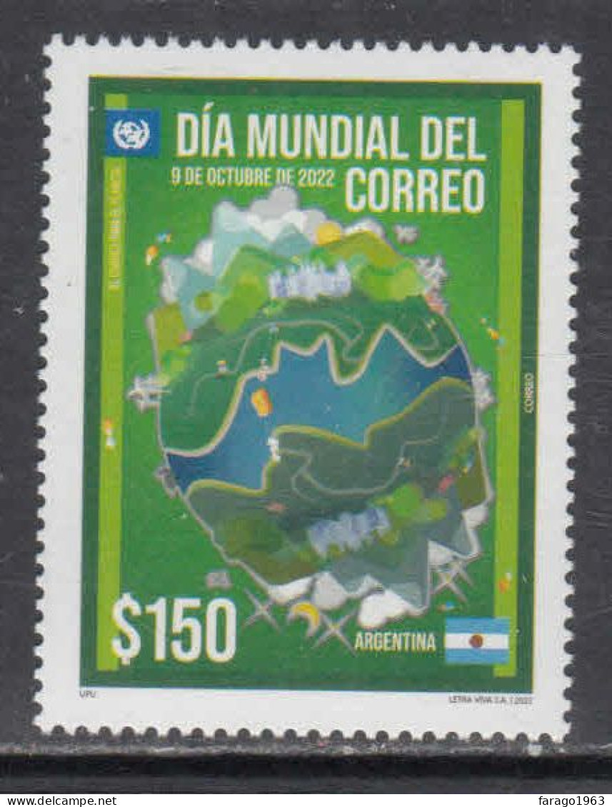2022  Argentina  UPU Post Day JOINT ISSUE Sustainability Environment Complete Set Of 1 MNH - Ungebraucht