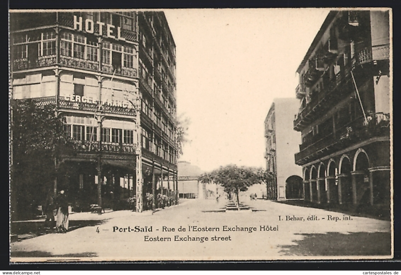 CPA Port-Said, Rue De L`Eostern Exchange Hotel, Eostern Exchange Street  - Other & Unclassified