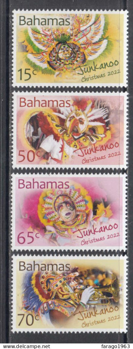 2022 Bahamas Junkanoo Carnival Festival Christmas Noel Navidad Complete Set Of 4 MNH - Bahamas (1973-...)