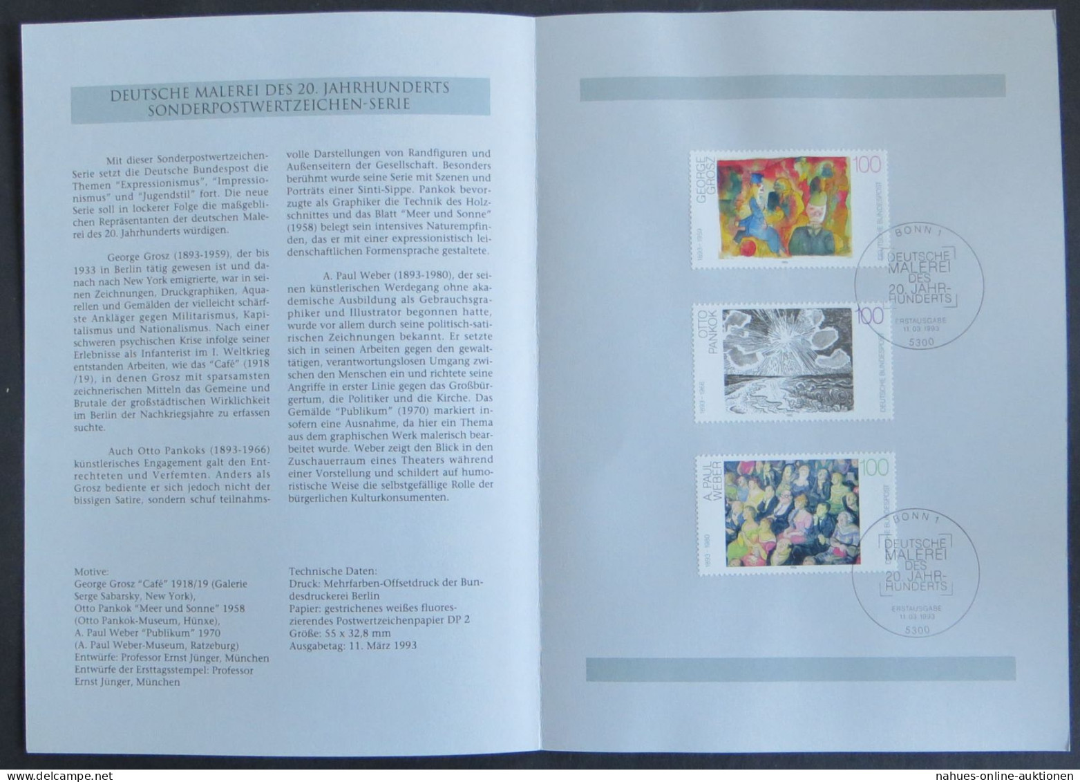 Bund Jahressammlungen Dt. Post 4 Bände Kpl Mit Ersttagsstempel 1993-96 Kat 560,- - Collections Annuelles