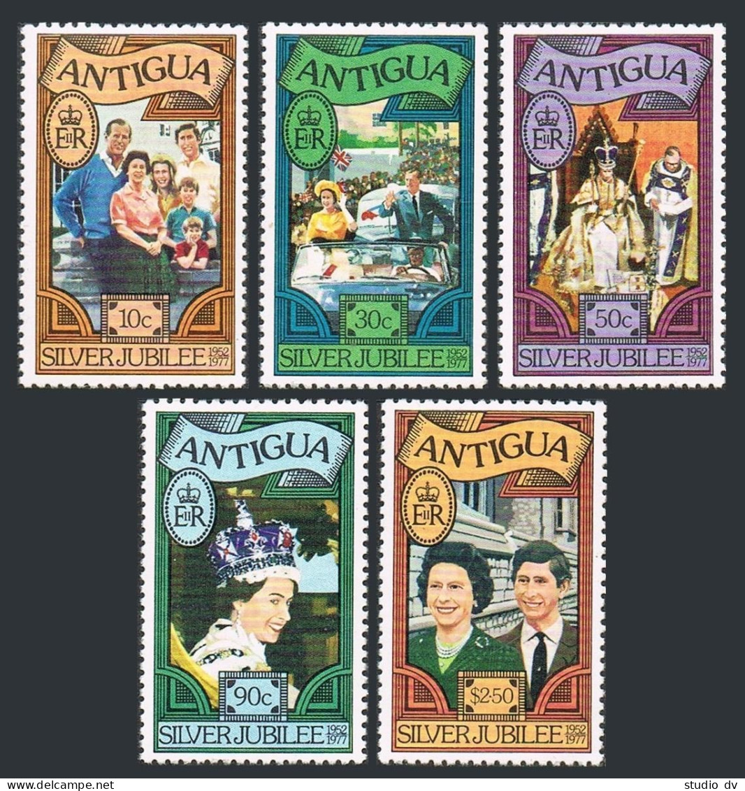 Antigua 459-464 Perf.14,12,MNH.Reign Of Queen Elizabeth - Antigua Et Barbuda (1981-...)