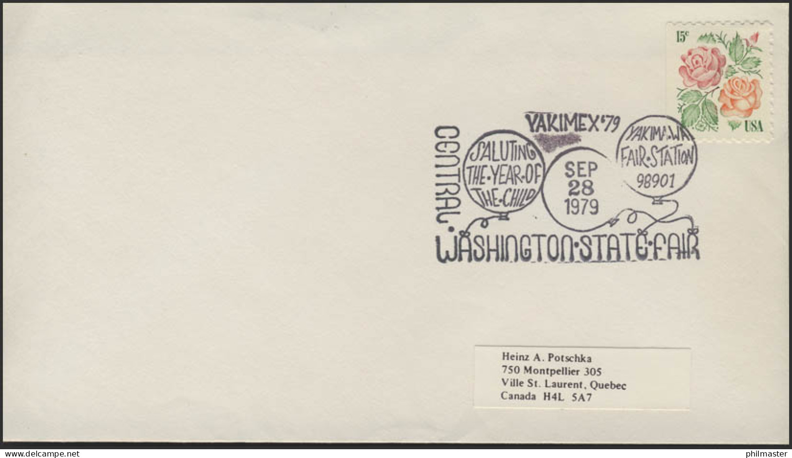 USA: Blumen, Brief Mit SSt YAKIMEX'79 Washington - Sonstige & Ohne Zuordnung