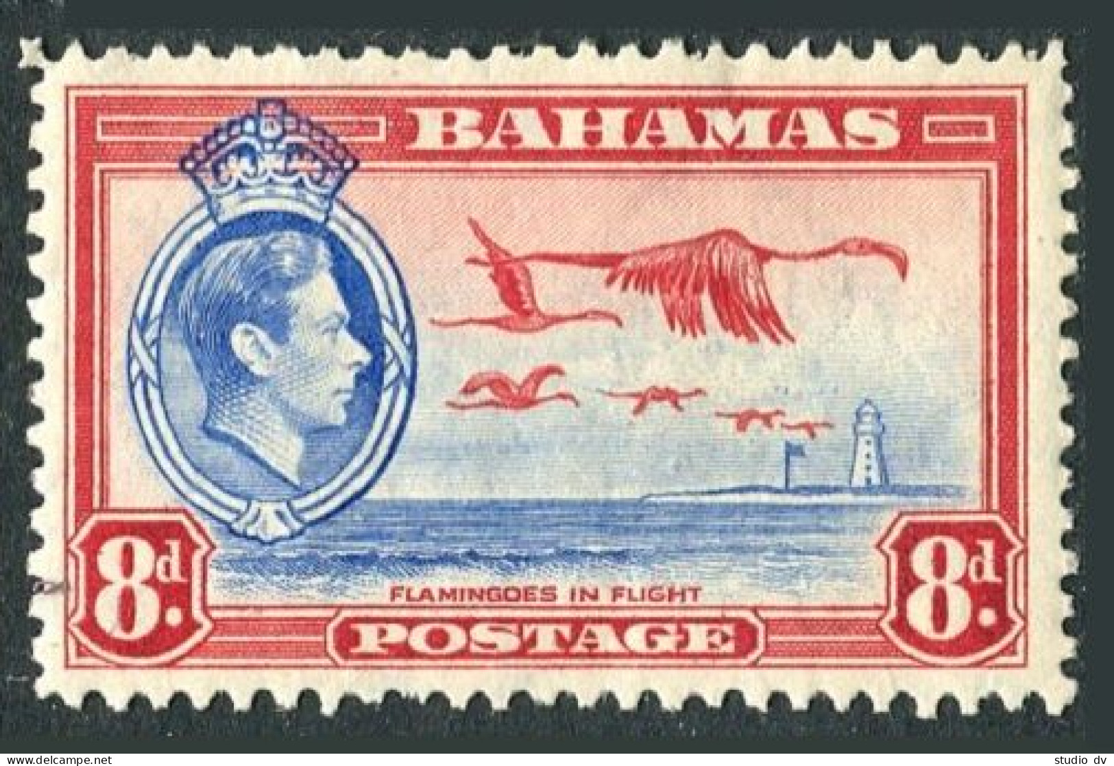 Bahamas 108, Lightly Hinged. Michel 115. George VI, 1938. Flamingos In Flight. - Bahamas (1973-...)