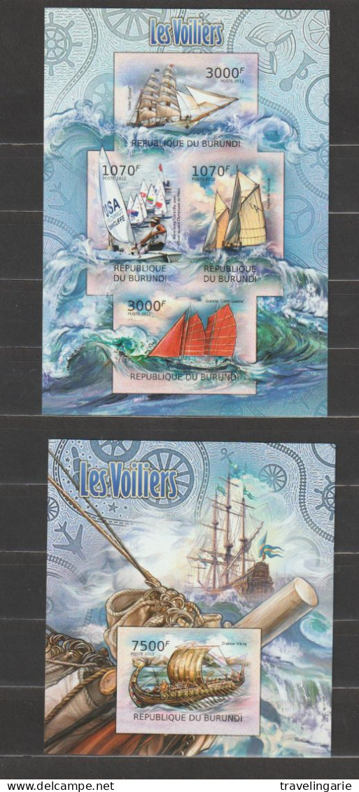 Burundi 2012 Sailing Ships / Les Voiliers S/S Imperforate/ND MNH/ ** - Blocchi & Foglietti