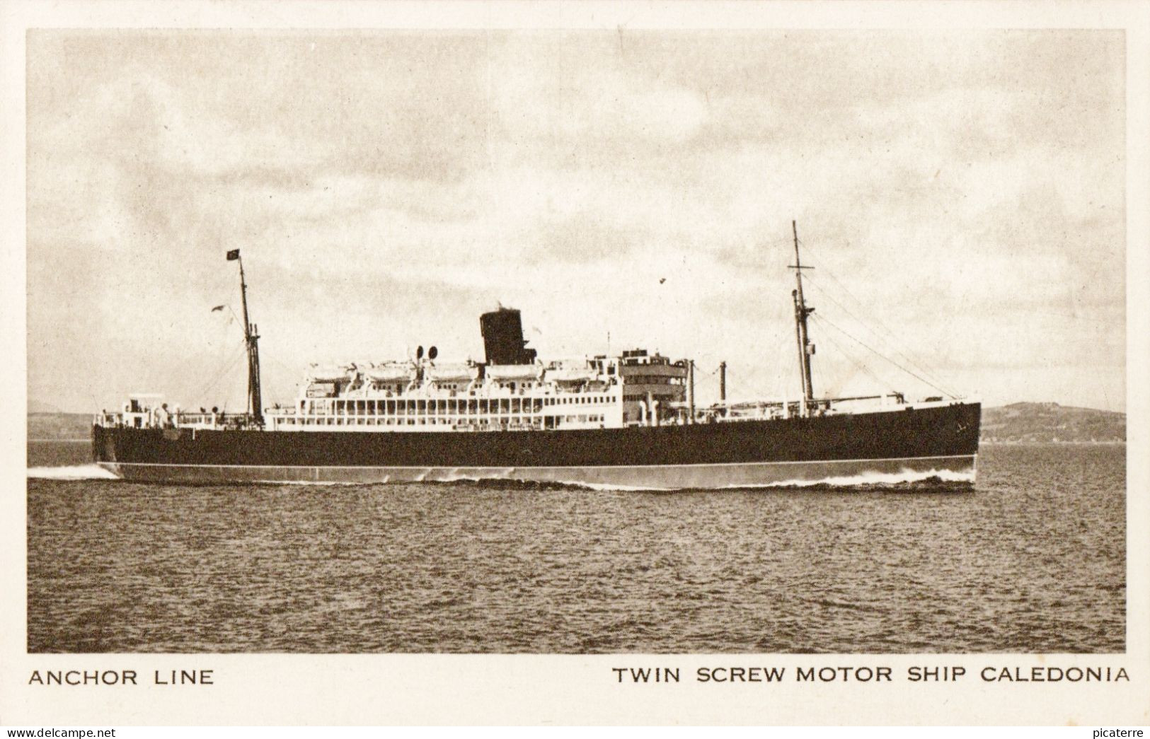 S.S. Caledonia- Anchor Line- Twin Screw Motor Ship Built 1905 (converted To Troop Ship 1914, Sunk By Uboat 1916) - Passagiersschepen