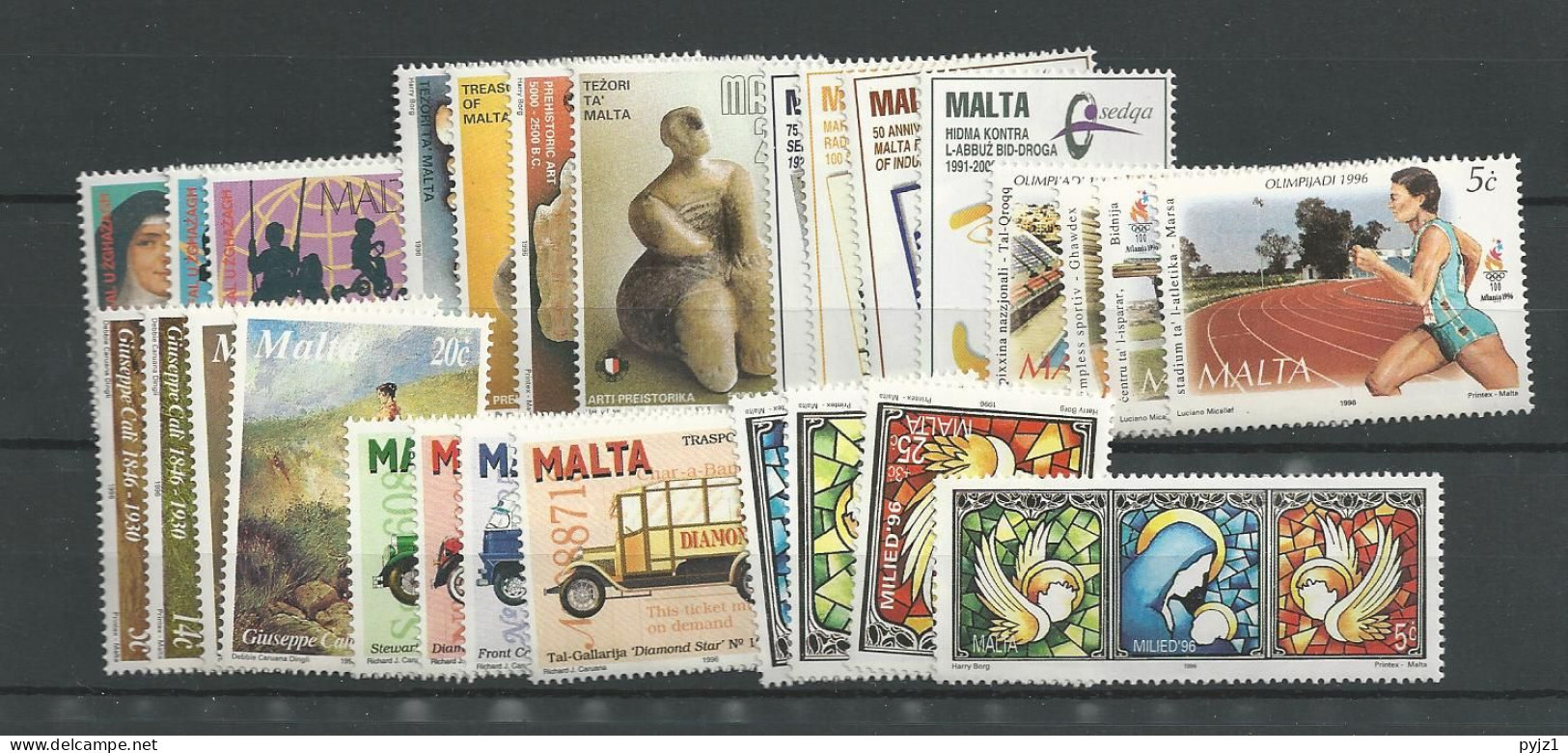 1996 MNH Malta Year Collection Postfris** - Malte