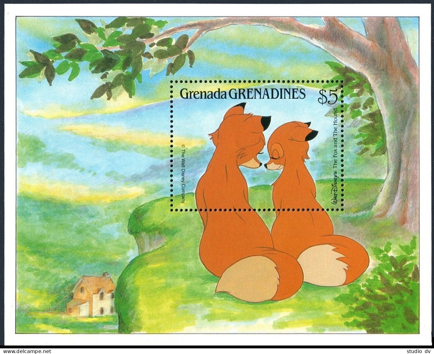 Grenada Gren 987 Ai,993,MNH.Michel 1027-1035,Bl.156. Walt Disney.Fox And Hound. - Grenada (1974-...)