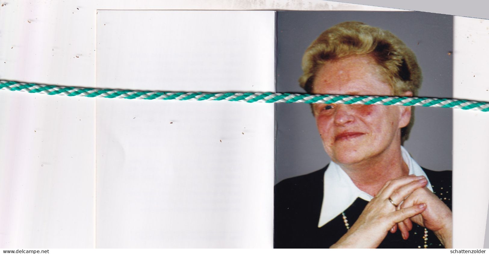 Denise Depoortere-Deprins, Sint-Niklaas 1934, Antwerpen 2003. Foto - Obituary Notices