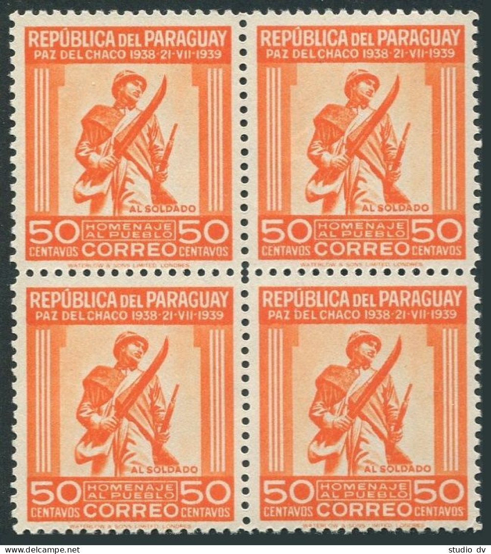 Paraguay 366 Block/4, MNH. Michel 500. Paraguayan Soldier, 1940. - Paraguay