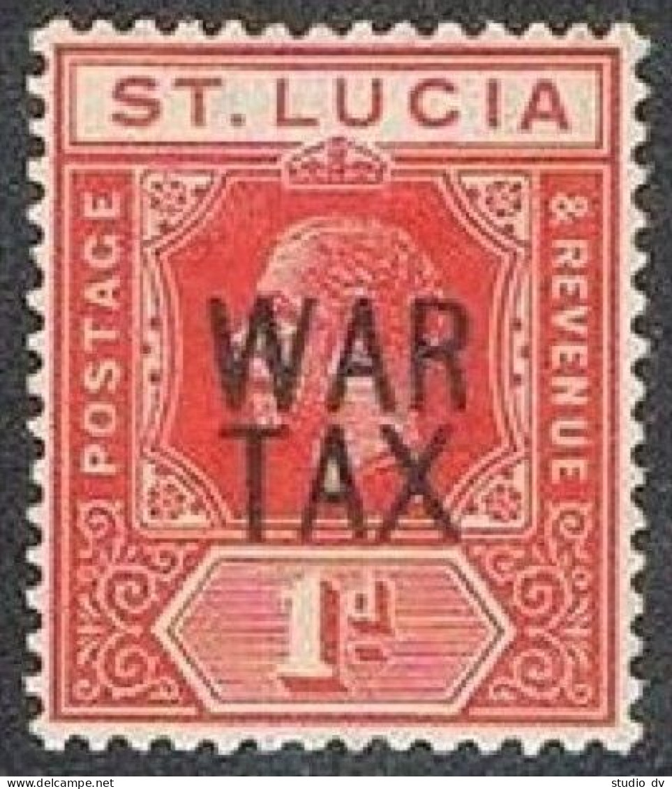 St Lucia MR1,MNH.Michel 63. War Tax Stamp 1916.King George V. - St.Lucie (1979-...)
