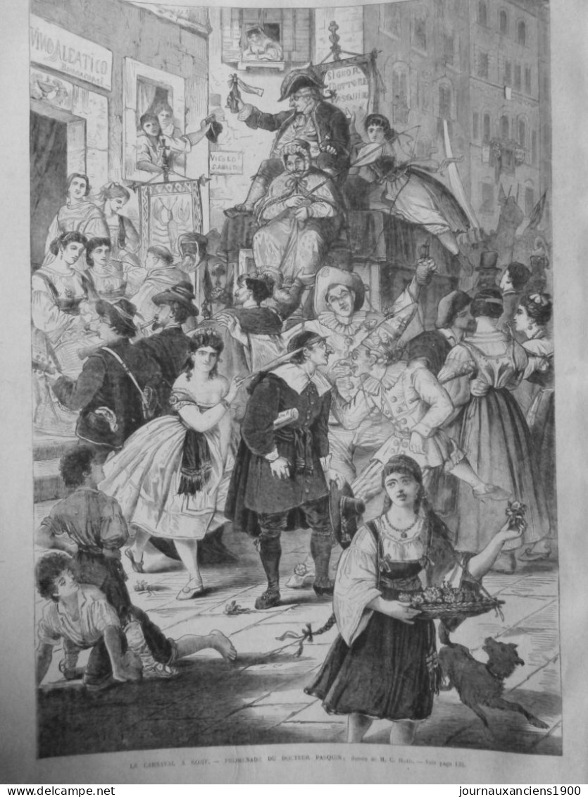 1860 1900 CARNAVAL ITALIE ESPAGNE BELGIQUE 28 JOURNAUX ANCIENS COMPLETS - Historische Documenten